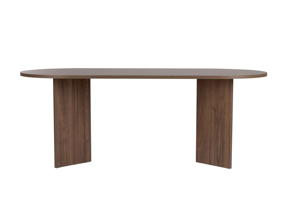 Table à manger en bois "Sabella" 200 x 90 x 75 cm - Noyer