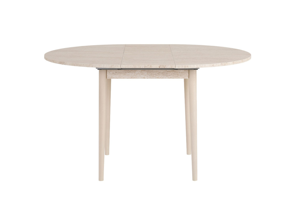 Table à manger extensible en bois "Viona" 100 x 100 x 75 cm - Travertin