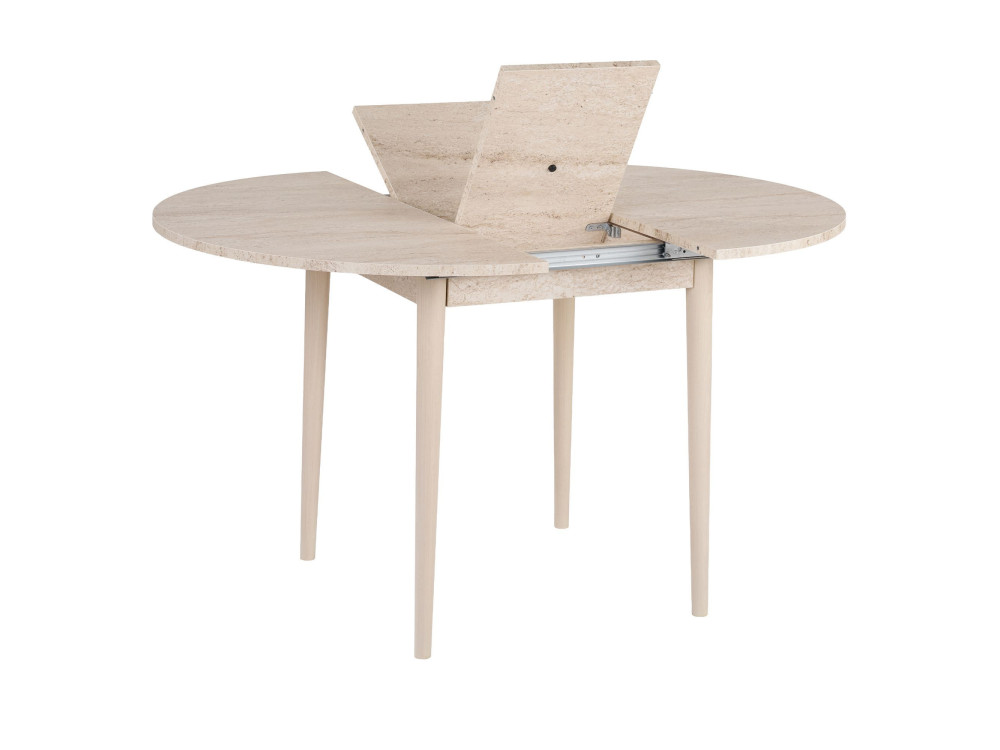 Table à manger extensible en bois "Viona" 100 x 100 x 75 cm - Travertin