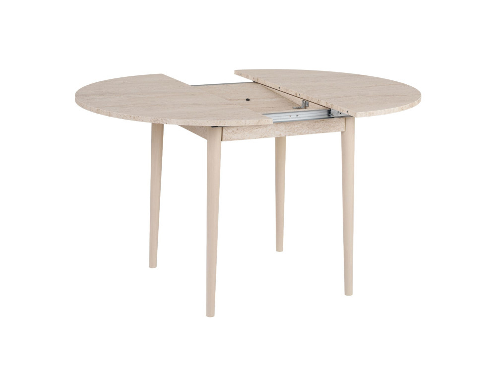 Table à manger extensible en bois "Viona" 100 x 100 x 75 cm - Travertin