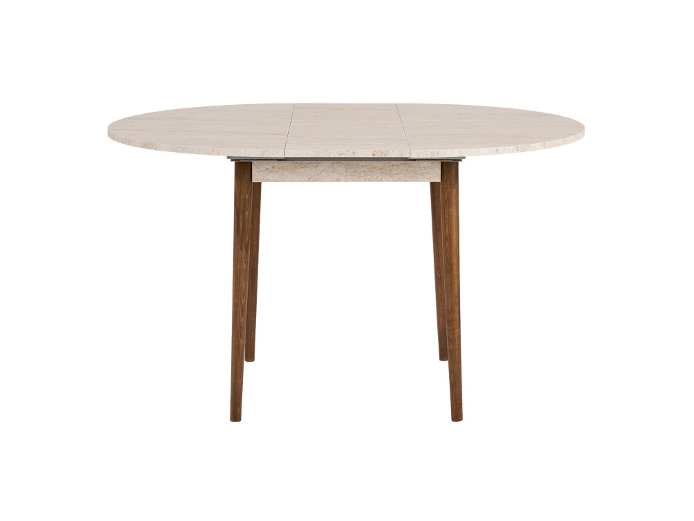 Table à manger extensible en bois "Viona" 100 x 100 x 75 cm - Travertin