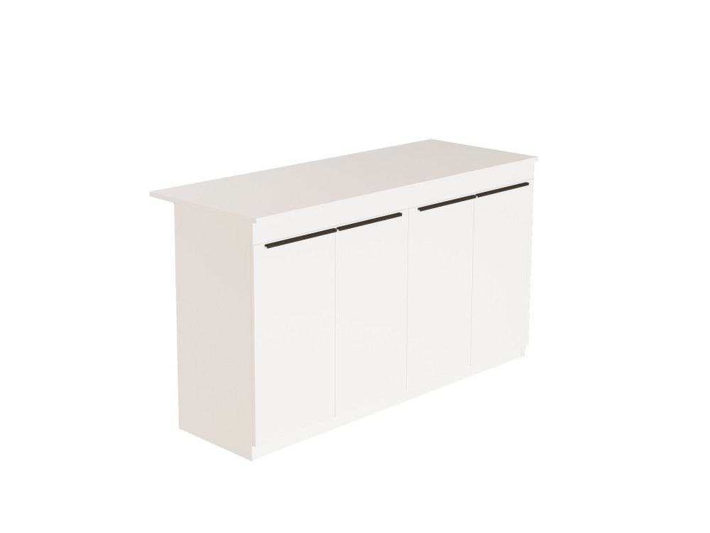 Table de cuisine en bois "Lark" - 160 x 60 x 90 cm - Blanc
