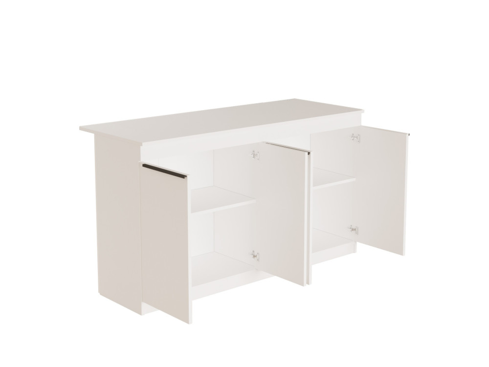 Table de cuisine en bois "Lark" - 160 x 60 x 90 cm - Blanc