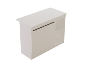 Table de cuisine en bois "Orlando" - 120 x 60 x 88 cm - Blanc