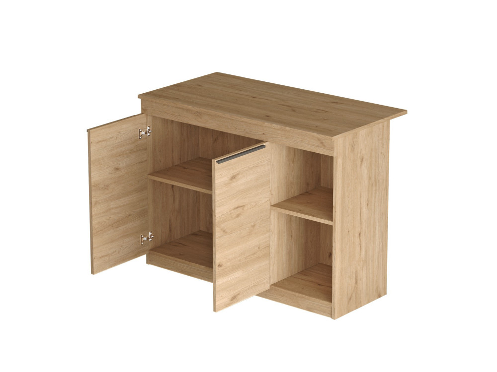 Table de cuisine en bois "Siven" - 120 x 60 x 88 cm - Marron