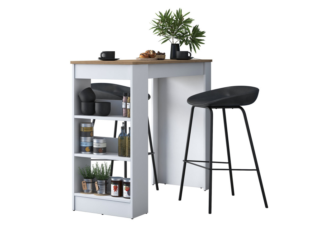 Table de repas en bois "Juan" - 120 x 50 x 100 cm - Marron