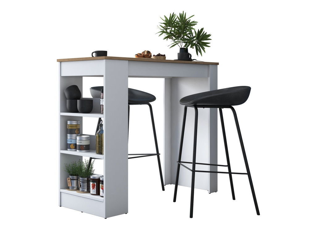 Table de repas en bois "Juan" - 120 x 50 x 100 cm - Marron