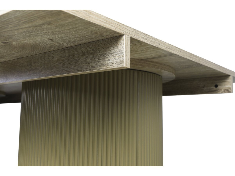 Table à manger ovale en bois "Zénith" - 180 cm - 8 places - Beige
