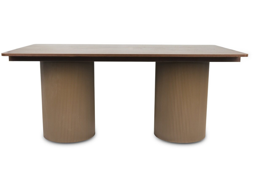 Table à manger ovale en bois "Zénith" - 180 cm - 8 places - Marron