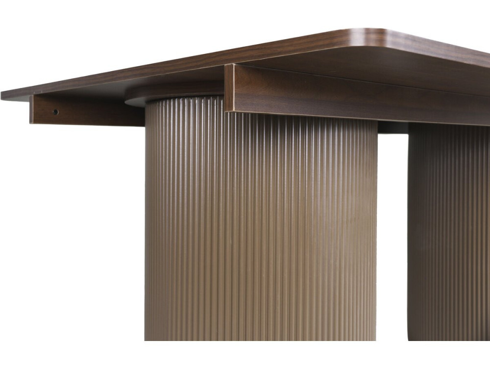 Table à manger ovale en bois "Zénith" - 180 cm - 8 places - Marron