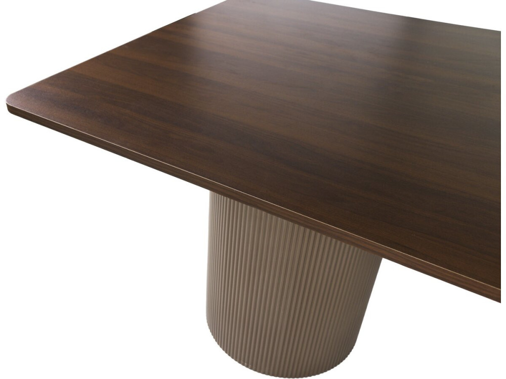 Table à manger ovale en bois "Zénith" - 180 cm - 8 places - Marron