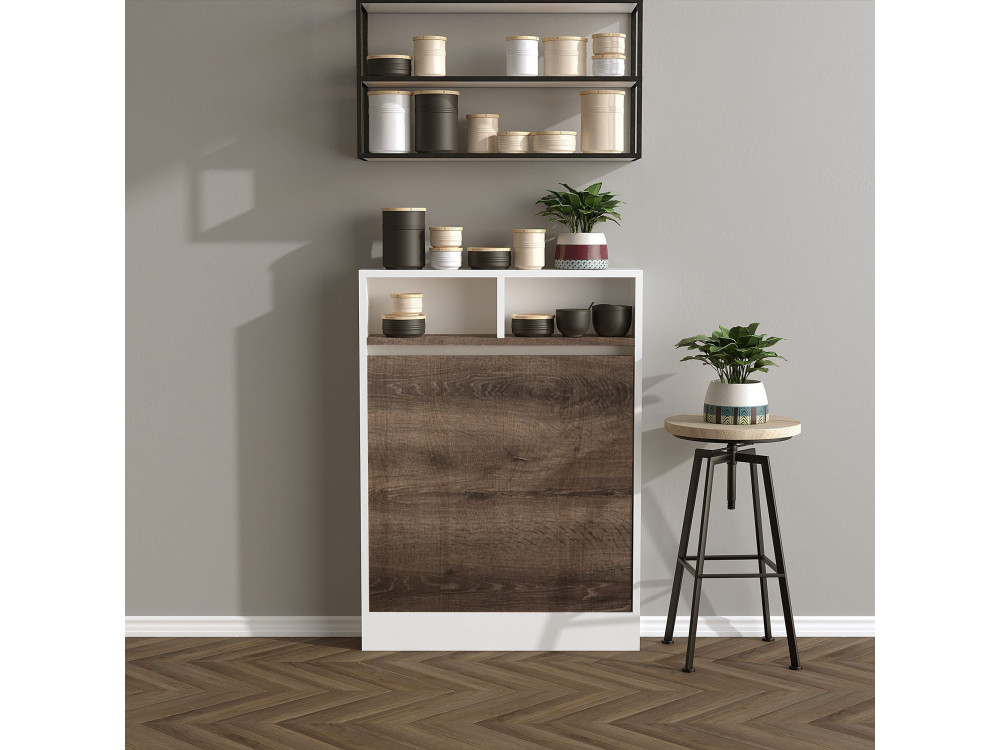Table de repas pliable en bois "Bracked" - 70 x 15 x 96 cm - Beige