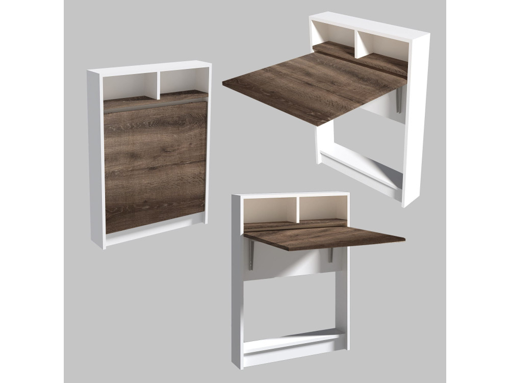 Table de repas pliable en bois "Bracked" - 70 x 15 x 96 cm - Beige