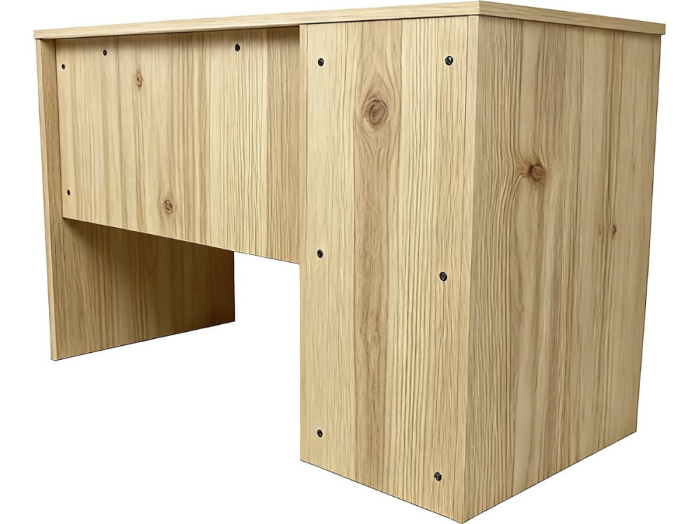 Bureau en bois 5 tiroirs "Malika" - 120 x 75 x 55 cm - Marron