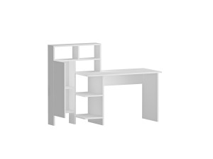 Bureau en bois "Bugra" - 135 x 60 x 111 cm - Blanc