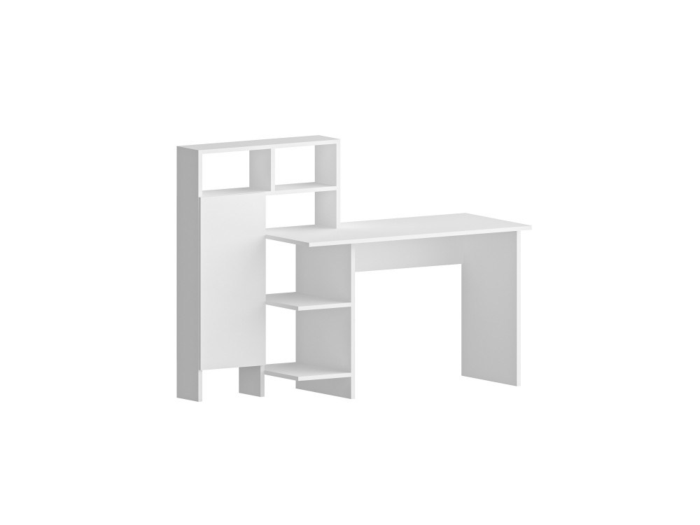 Bureau en bois "Bugra" - 135 x 60 x 111 cm - Blanc
