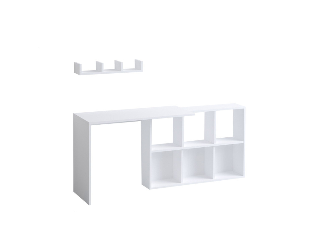 Bureau en bois "Jack" - 145 x 45 x 74 cm - Chêne blanc