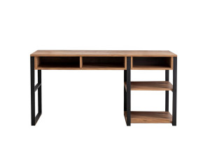 Bureau en bois "Emro" - 150 x 58 x 75 cm - Noyer Noir