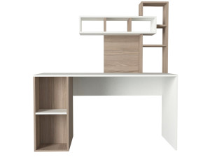 Bureau en bois "Coral" - 140 x 60 x 153 cm - Cordoue blanche