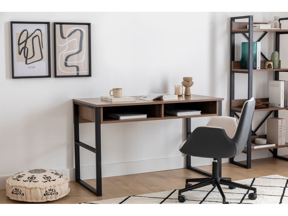 Bureau en bois "Nove" - 120 x 60 x 75 cm - Noyer