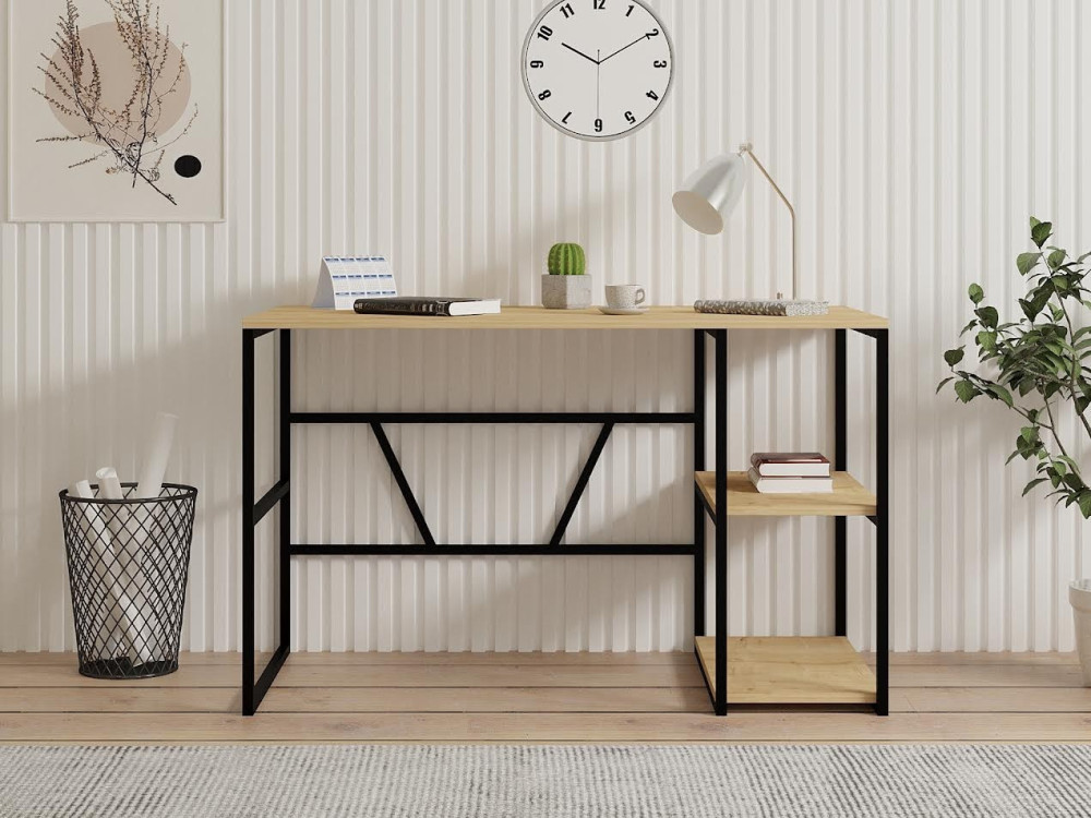 Bureau en bois "Caste" - 120 x 60 x 74 cm - Beige