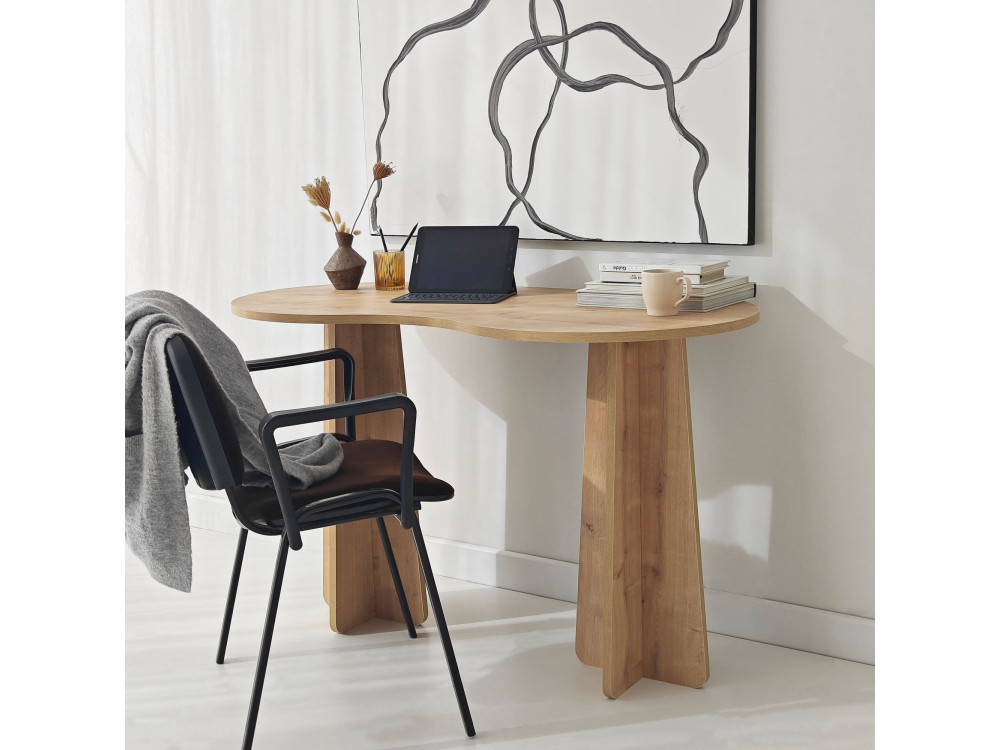 bureau en bois "infini" 120 x 60 x 75 cm - Chêne saphir