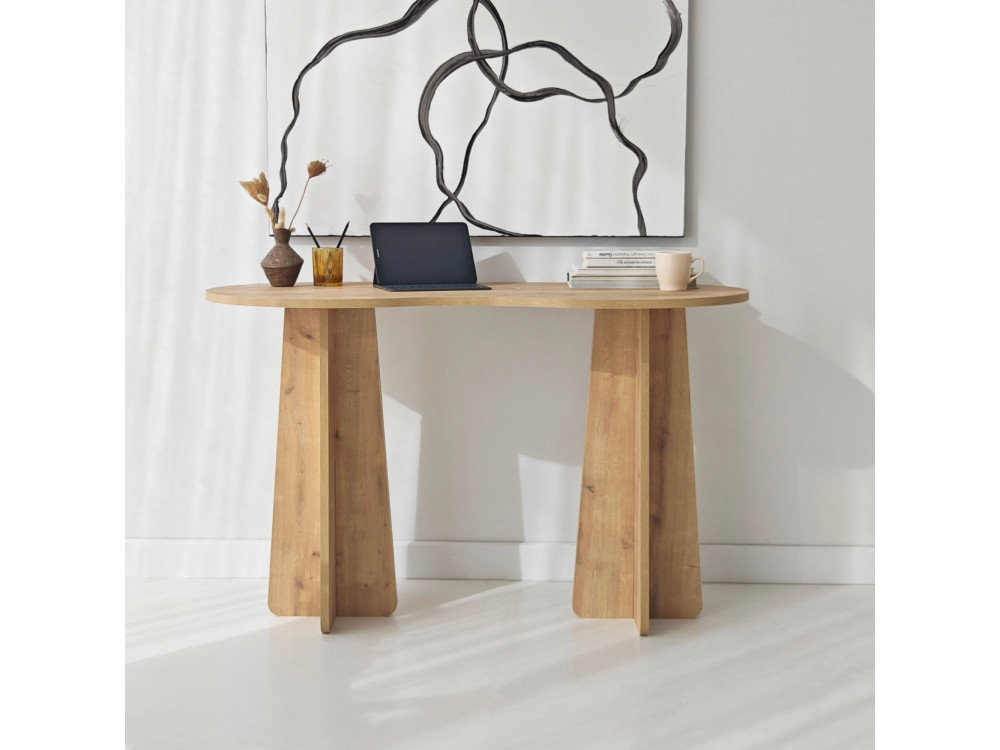 bureau en bois "infini" 120 x 60 x 75 cm - Chêne saphir