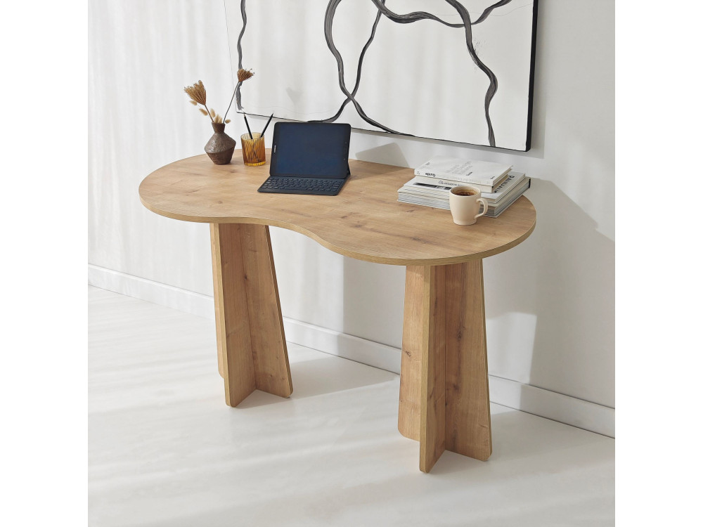 bureau en bois "infini" 120 x 60 x 75 cm - Chêne saphir