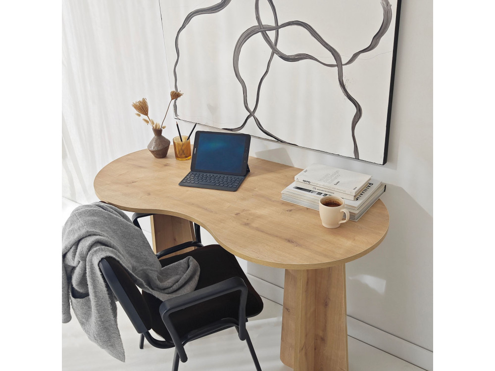 bureau en bois "infini" 120 x 60 x 75 cm - Chêne saphir