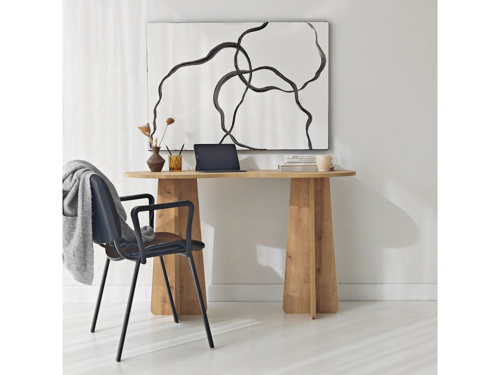 bureau en bois "infini" 120 x 60 x 75 cm - Chêne saphir