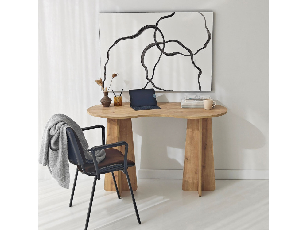 bureau en bois "infini" 120 x 60 x 75 cm - Chêne saphir