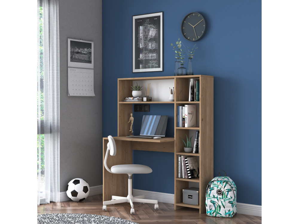 bureau en bois "Haham" 113 x 40 x 142 cm - Chêne