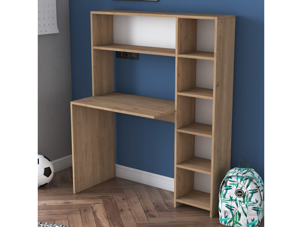 bureau en bois "Haham" 113 x 40 x 142 cm - Chêne