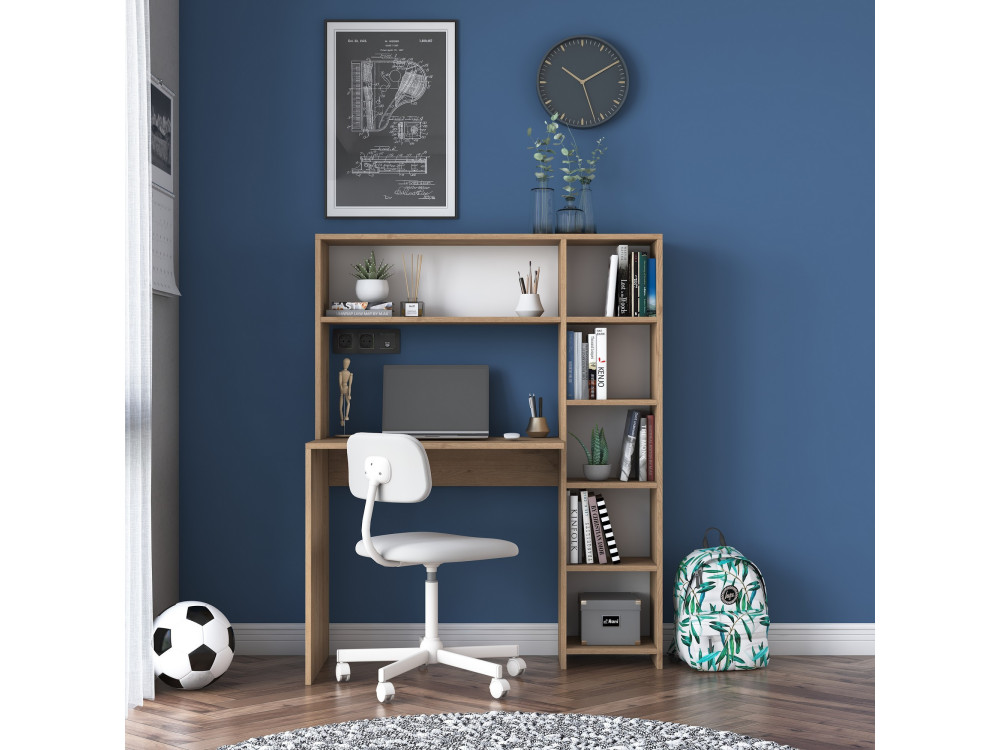 bureau en bois "Haham" 113 x 40 x 142 cm - Chêne