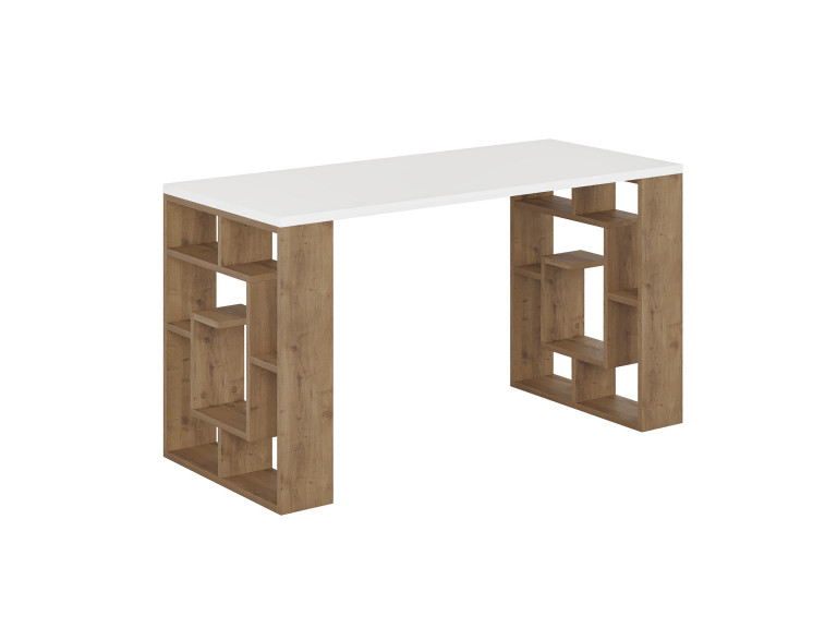 bureau en bois "Maze" 140 x 60 x 75 cm - Blanc