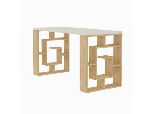 bureau en bois "Maze" 140 x 60 x 75 cm - Blanc