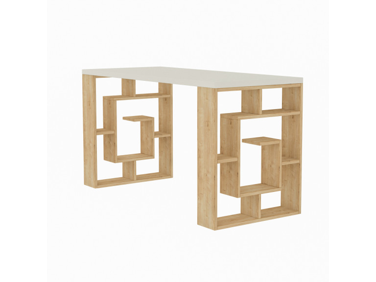 bureau en bois "Maze" 140 x 60 x 75 cm - Blanc