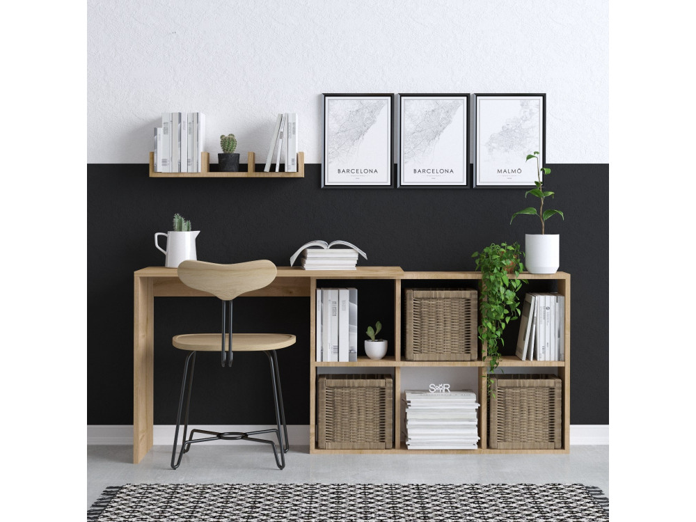 bureau en bois "Blake" 74 x 45 x 145 cm - Chêne