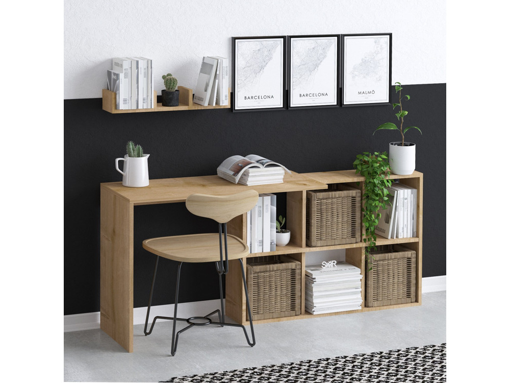bureau en bois "Blake" 74 x 45 x 145 cm - Chêne