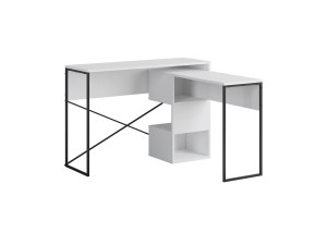 Bureau modulable en bois "Badau" - 110 x 102 x 77 cm - Blanc