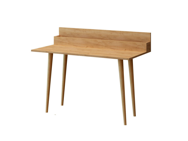 Bureau avec étagère en bois "Rammi" - 100 x 60 x 94 cm - Marron