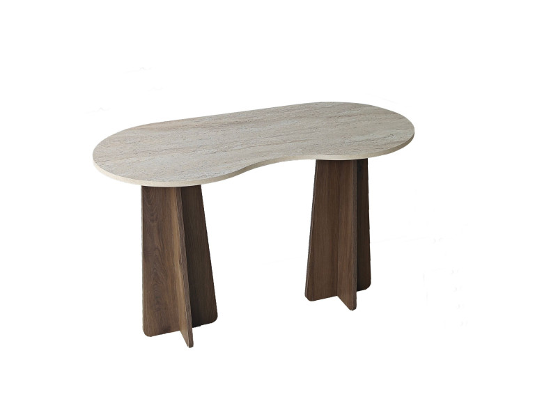 Bureau en bois "Infini" - 120 x 60 x 75 cm - Travertin