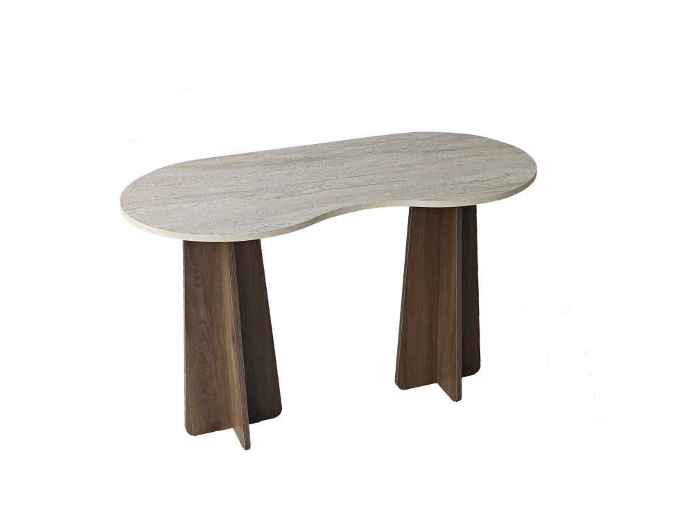 Bureau en bois "Infini" - 120 x 60 x 75 cm - Travertin