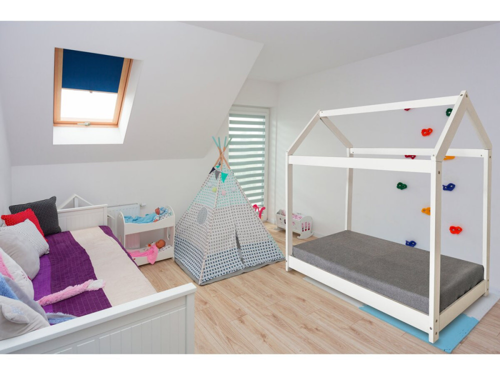 Lit Cabane pour enfant "Camilla" - 140 x 70 cm - Blanc