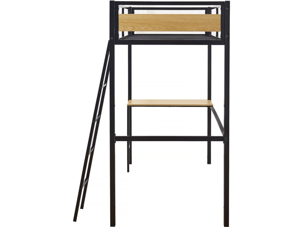 Lit mezzanine avec bureau “Ethan” - 90 x 190 cm - Noir