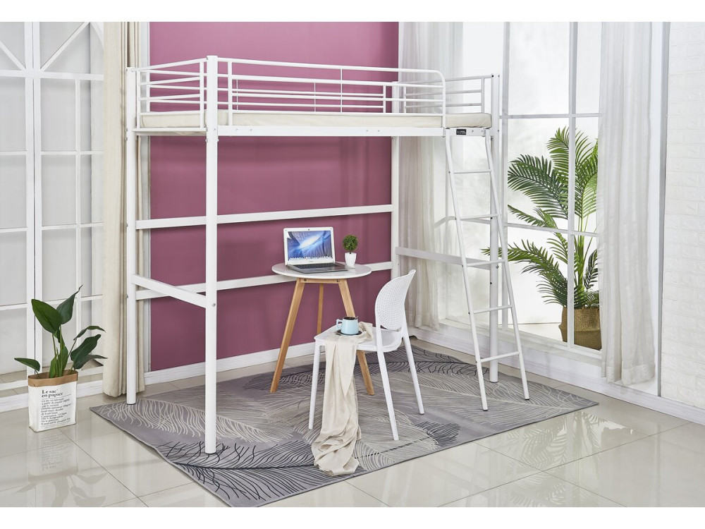 Lit mezzanine "Alora" - 90 x 190 cm - Blanc