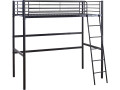 Lit mezzanine "Alora" - 90 x 190 cm - Blanc - Noir