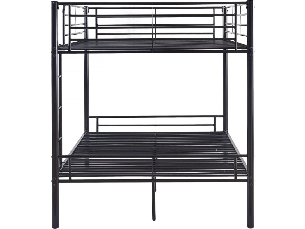 Lit superposé double "Adam" - Sommier inclus - 140 x 190 cm - Noir