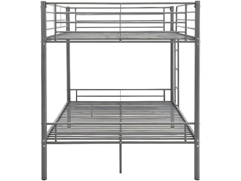 Lit double superposé avec sommier inclus "Adam" - 140 x 190 cm - Gris