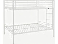 Lit double superposé avec sommier inclus "Adam" - 140 x 190 cm - Gris - Blanc